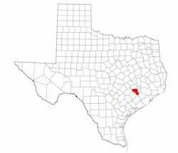 Austin County Texas - Location Map