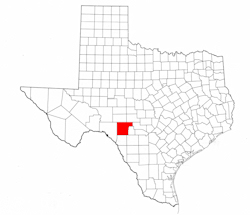 Edwards County Texas - Location Map
