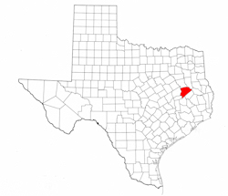 Houston County Texas - Location Map