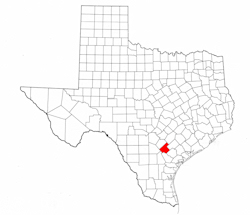 Karnes County Texas - Location Map