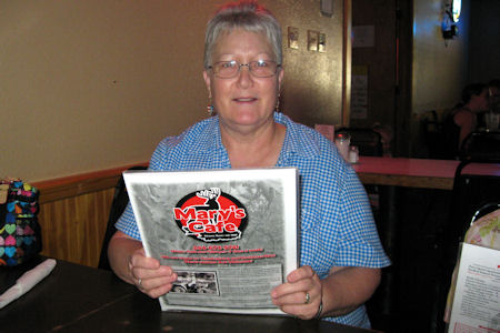Ordering from the Menu at Mary's Cafe