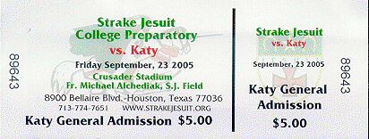 Strake Jesuit vs. Katy High School