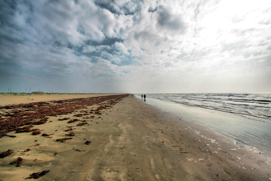 With Texas open beach laws you can literally 
		walk for miles and miles along the Texas Gulf coast