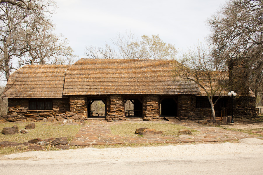 The Refractory at Palmetto State Park, the building originally had a thatch roof made from the palmetto plant.