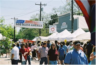 Main Street during the annual Bluebonnet Festival