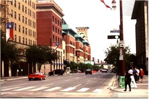Texas Avenue looking toward Minute Maid Park on the left