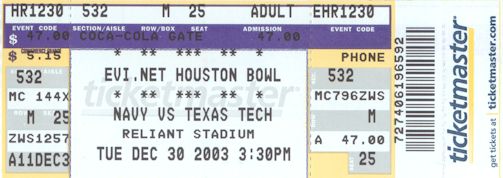 EV1.Net Houston Bowl Ticket