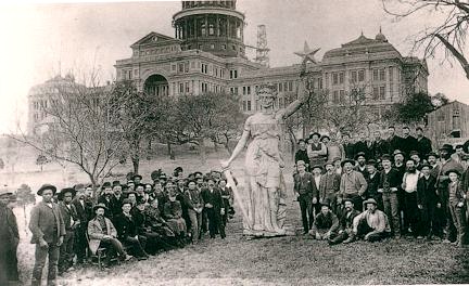 Ceremony Prior to setting Goddess of Liberty on the top of the Capitol building.  1888