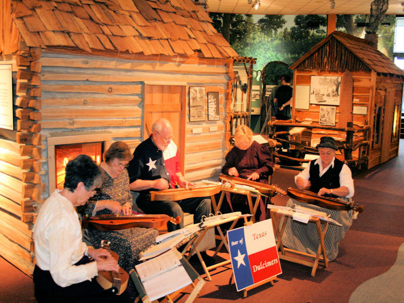 Star of Texas Dulcimer Players entertaining in the Star of Texas Museum 