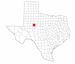 Mitchell County Texas - Location Map