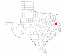 Nacogdoches County Texas - Location Map