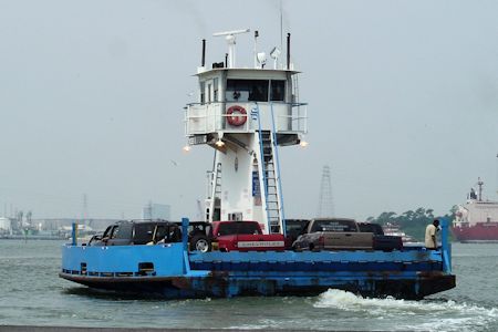 Lynchburg Ferry crossing Houston Ship Channel 