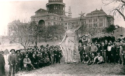 Ceremony Prior to setting Goddess of Liberty on the top of the Capitol building.  1888 